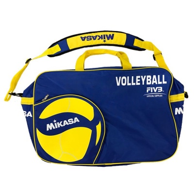 Сумка на 6 вол. мячей "MIKASA" арт. AC-BG260W-BL, нейлон, на молнии, сине-желтая