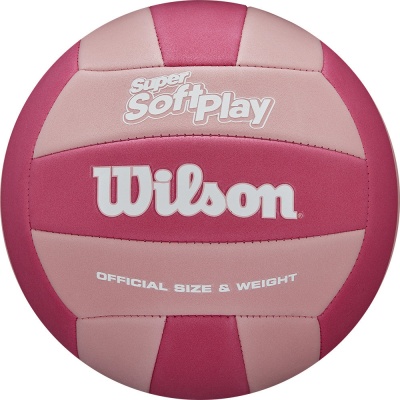 Мяч вол. Wilson Super Soft Play Pink" арт.WV4006002XB, р.5, 18п, ПВХ, маш.сш, розовый