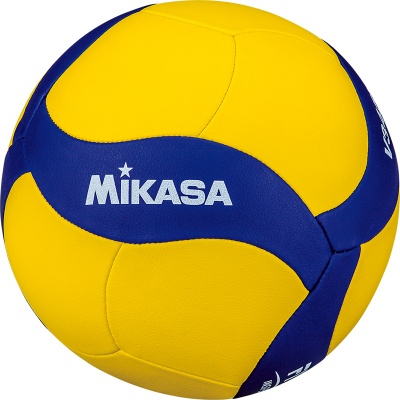Мяч вол. "MIKASA V345W", р.5, вес 195-225г, синт.кожа (ПУ), 18 пан, маш.сш., бут.кам, желто-синий