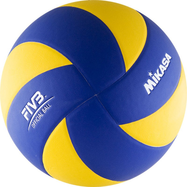 Мяч вол. "MIKASA MVA380K", р 5, синт.кожа (ПВХ), 8 пан, клееный, сине-желтый