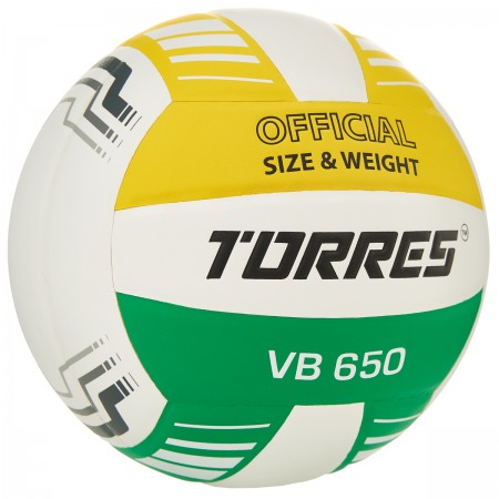 Мяч волейбольный TORRES VB 650, ПУ, размер 5