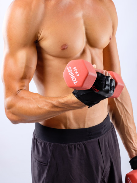 Перчатки для занятий спортом TORRES нейлон, натуральная кожа