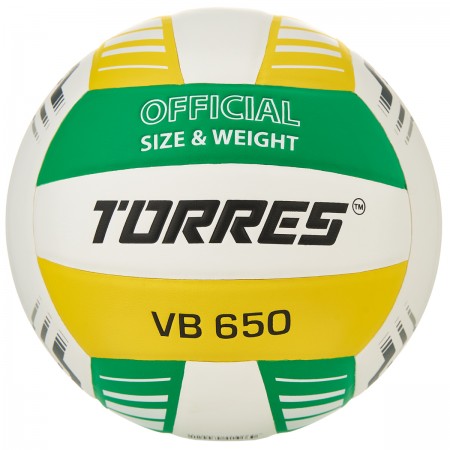 Мяч волейбольный TORRES VB 650, ПУ, размер 5