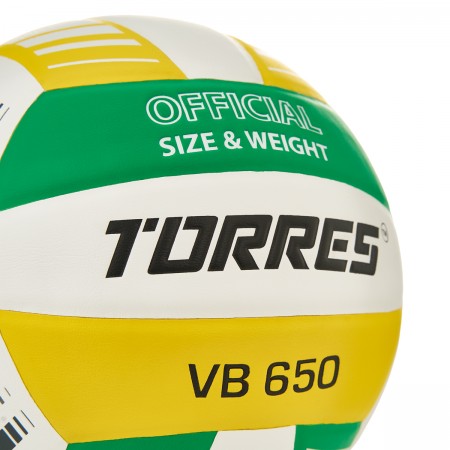 Мяч волейбольный TORRES VB 650, ПУ, размер 5